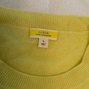 J. Crew Yellow Crew Neck Sweater Lightweight and Ribbed